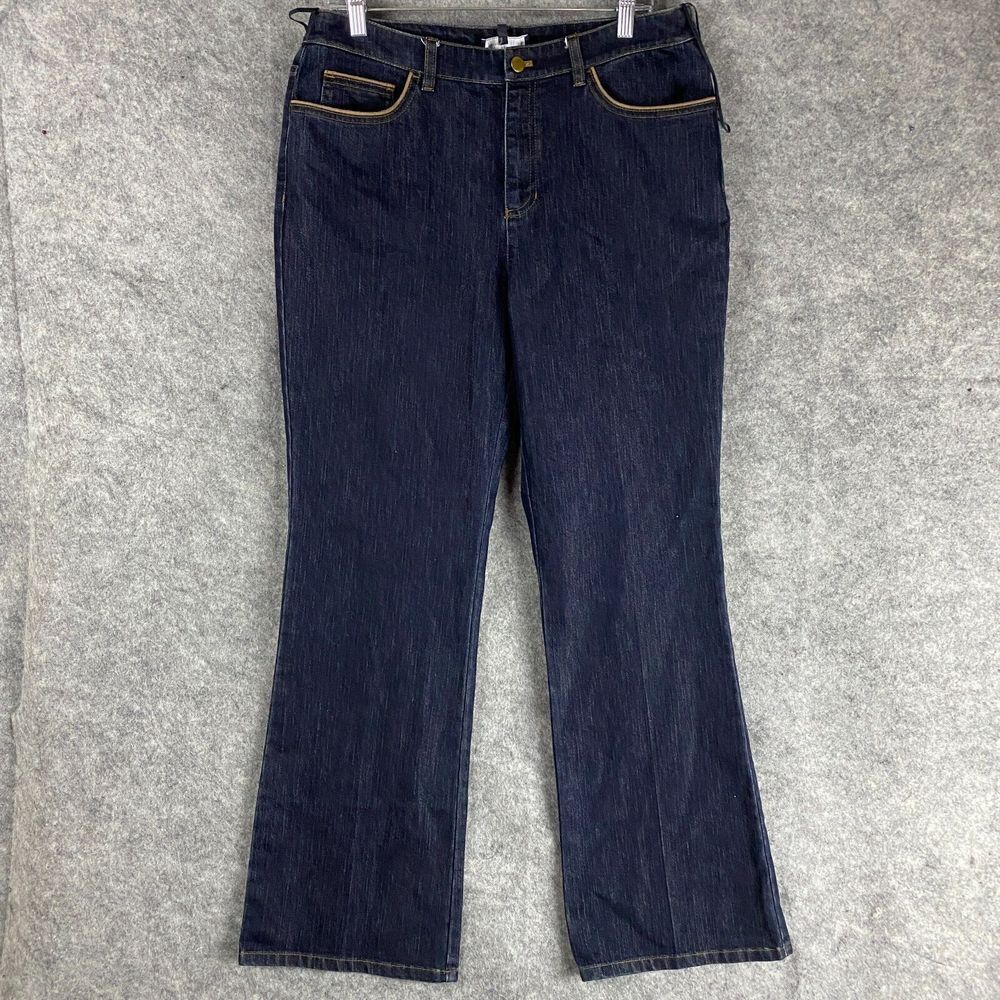 Jones New York Jeans Size 12 Women's Flared Denim 32" Waist Cotton‎ Blend